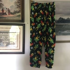 Elf Fleece Pajama Pants Buddy Christmas Holiday All over Print Sz S a2188